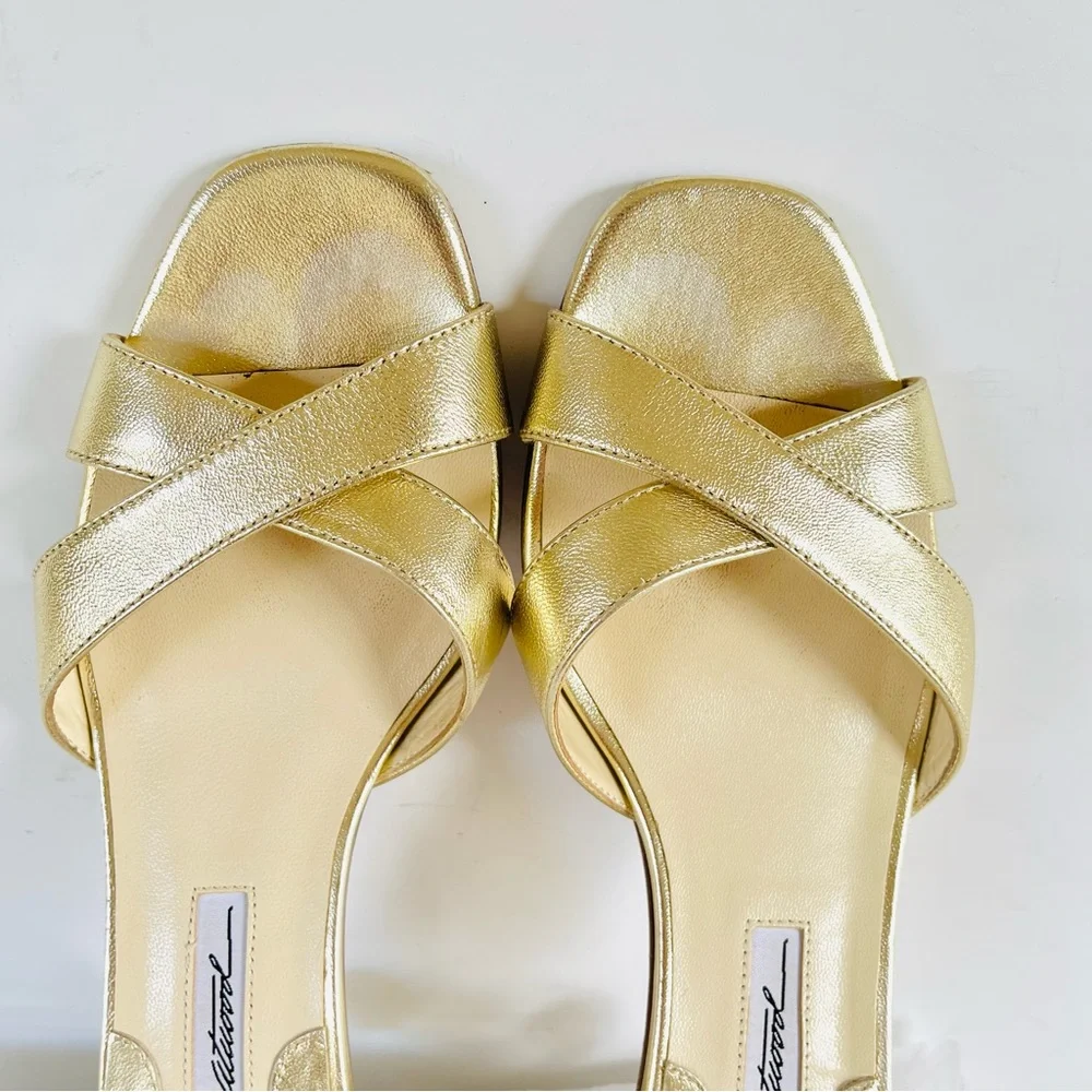 Brian Atwood champagne gold